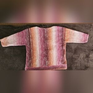 Chico's Multi Pink,Red,  Orange Sweater, Sz 2